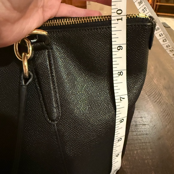 Coach Ava Tote Black Crossgrain Leather Gold Hardware Shoulder Bag F57526 - Picture 13 of 14